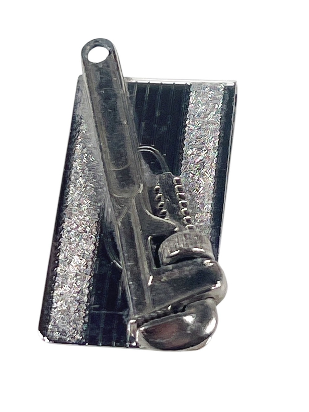 Vintage Pipe Wrench Silver Tone Money Clip Plumber Handyman Construction - Picture 6 of 7